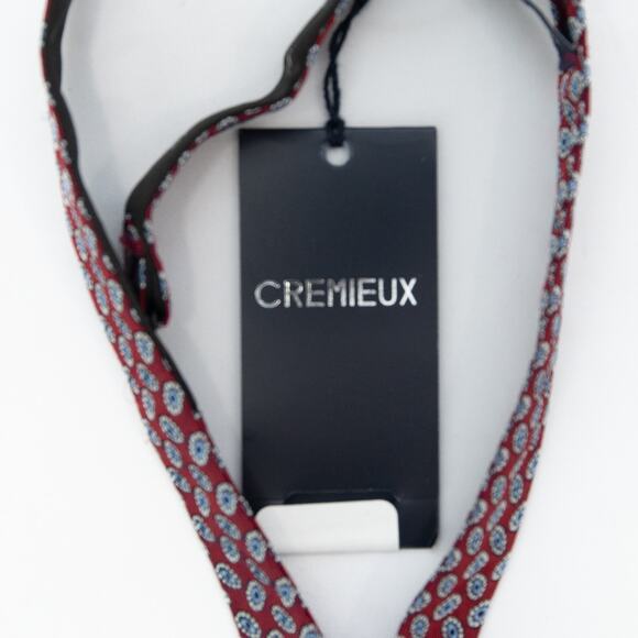 Daniel Cremieux Maroon 100% Silk Self Tie Bow Tie Bowtie - Picture 4 of 6